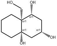 1,3,4a(2H)-Naphthalenetriol, octahydro-8a-(hydroxymethyl)-, (1R,3S,4aS,8aR)-rel- (9CI) 结构式