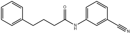 N-(3-cyanophenyl)-4-phenylbutanamide 结构式