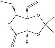 D-ribo-Hexonic acid, 5,6-dideoxy-3-C-ethenyl-2,3-O-(1-methylethylidene)-, gamma-lactone (9CI) 结构式