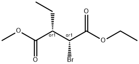 Butanedioic acid, 2-bromo-3-ethyl-, 1-ethyl 4-methyl ester, (2R,3S)-rel- (9CI) Structure