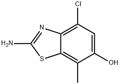 6-Benzothiazolol,2-amino-4-chloro-7-methyl-(9CI) Struktur