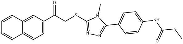 500265-93-0 N-[4-(4-methyl-5-{[2-(2-naphthyl)-2-oxoethyl]sulfanyl}-4H-1,2,4-triazol-3-yl)phenyl]propanamide