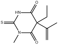 4,6(1H,5H)-Pyrimidinedione,5-ethyldihydro-1-methyl-5-(1-methylethenyl)-2-thioxo-(9CI) Struktur