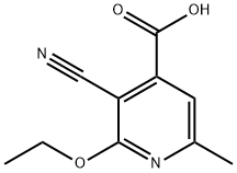 4-Pyridinecarboxylicacid,3-cyano-2-ethoxy-6-methyl-(9CI) Struktur