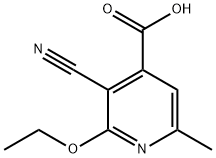 4-Pyridinecarboxylicacid,3-cyano-2-ethoxy-6-methyl-(9CI) 化学構造式