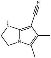 1H-Pyrrolo[1,2-a]imidazole-7-carbonitrile,2,3-dihydro-5,6-dimethyl-(9CI) 化学構造式