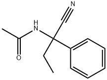 N-(α-Cyano-α-ethylbenzyl)acetamide Structure