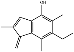 1H-Inden-4-ol,6-ethyl-2,5,7-trimethyl-1-methylene-(9CI) Struktur