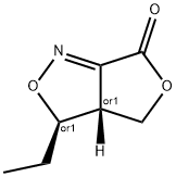 3H,6H-Furo[3,4-c]isoxazol-6-one,3-ethyl-3a,4-dihydro-,(3R,3aR)-rel-(9CI) 结构式
