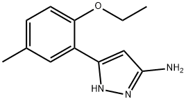 1H-Pyrazol-3-amine,5-(2-ethoxy-5-methylphenyl)-(9CI) Structure