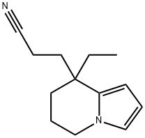 8-Indolizinepropanenitrile,8-ethyl-5,6,7,8-tetrahydro-(9CI) Structure