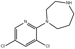 1-(3,5-DICHLOROPYRIDIN-2-YL)-1,4-DIAZEPANE, 502133-60-0, 结构式