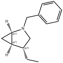 2-Azabicyclo[3.1.0]hexane,4-ethyl-2-(phenylmethyl)-,(1R,4R,5R)-rel-(9CI) Structure