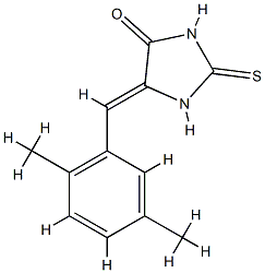 5-(2,5-dimethylbenzylidene)-2-thioxo-4-imidazolidinone Structure