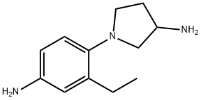 3-Pyrrolidinamine,1-(4-amino-2-ethylphenyl)-(9CI) 结构式