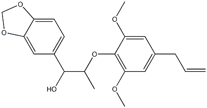 α-[1-[2,6-Dimethoxy-4-(2-propenyl)phenoxy]ethyl]-1,3-benzodioxole-5-methanol Structure