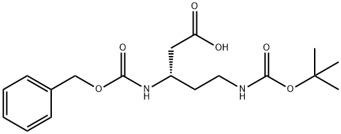 (S)-N-beta-Cbz-N-delta-(Tert-Butoxy)Carbonyl 3,5-diaminopentanoic acid,503601-16-9,结构式