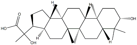 3β,22-ジヒドロキシホパン-29-酸 化学構造式