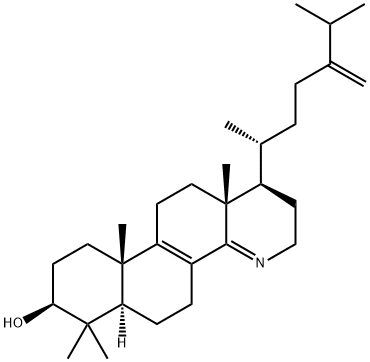 4,4-Dimethyl-15-aza-D-homo-5α-ergosta-8,14,24(28)-trien-3β-ol 结构式