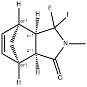 4,7-Methano-1H-isoindol-1-one,3,3-difluoro-2,3,3a,4,7,7a-hexahydro-2-methyl-,(3aR,4S,7R,7aS)-rel-(9CI),507233-89-8,结构式