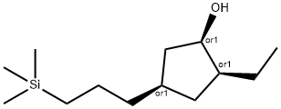 Cyclopentanol, 2-ethyl-4-[3-(trimethylsilyl)propyl]-, (1R,2S,4R)-rel- (9CI) Struktur