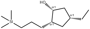 Cyclopentanol, 4-ethyl-2-[3-(trimethylsilyl)propyl]-, (1R,2S,4R)-rel- (9CI) Structure