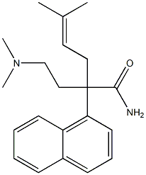 α-[2-(Dimethylamino)ethyl]-α-(3-methyl-2-butenyl)-1-naphthaleneacetamide 结构式