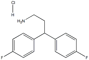 rac-3,3-Bis(p-fluorophenyl)propylamine Hydrochloride 化学構造式