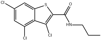 3,4,6-trichloro-N-propyl-1-benzothiophene-2-carboxamide Structure