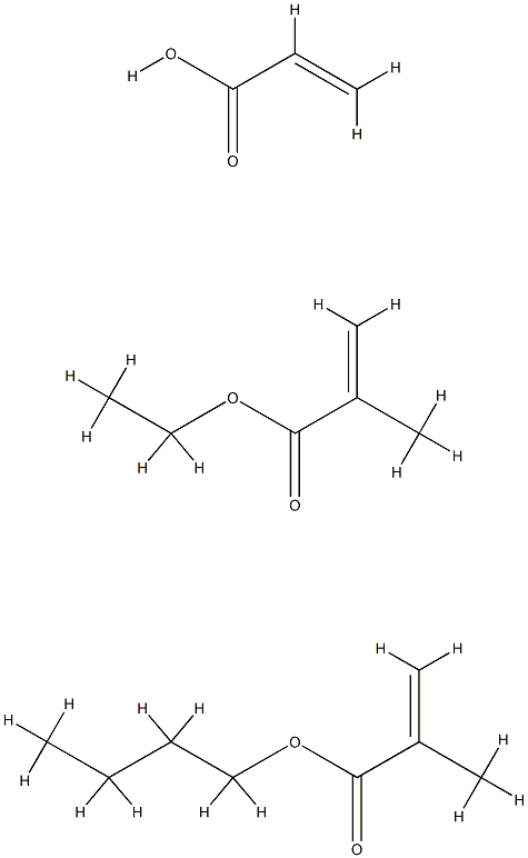 2-Propenoic acid, 2-methyl-, butyl ester, polymer with ethyl 2-methyl-2-propenoate and 2-propenoic acid Structure