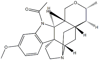 (19R)-1-Acetyl-17,19-epoxy-11-methoxycuran,509-45-5,结构式