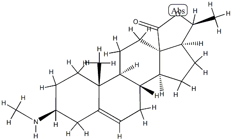 (20S)-20-Hydroxy-3β-(methylamino)pregn-5-en-18-oic acid γ-lactone 结构式