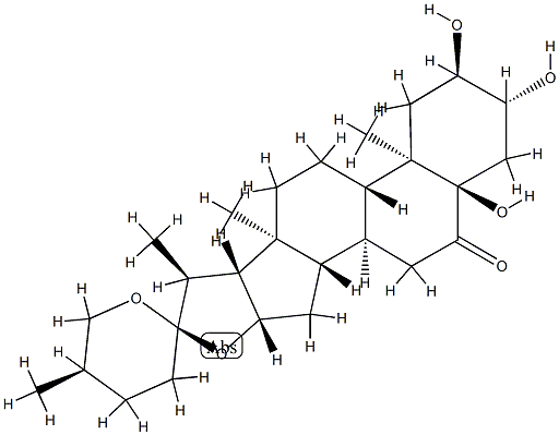 (25R)-2α,3β,5α-Trihydroxyspirostan-6-one 结构式