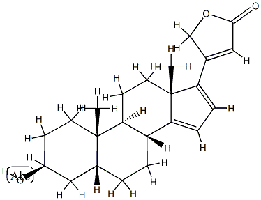 3β-Hydroxy-5β-carda-14,16,20(22)-trienolide Struktur