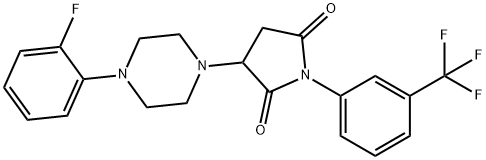 3-[4-(2-fluorophenyl)piperazin-1-yl]-1-[3-(trifluoromethyl)phenyl]pyrrolidine-2,5-dione Structure