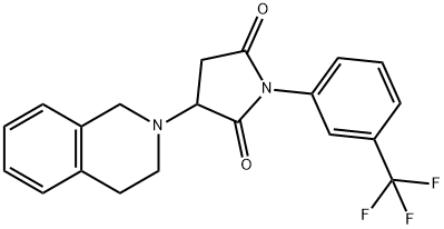 3-(3,4-dihydroisoquinolin-2(1H)-yl)-1-[3-(trifluoromethyl)phenyl]pyrrolidine-2,5-dione Struktur