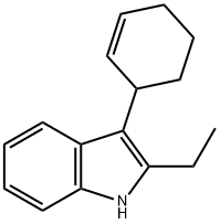 1H-Indole,3-(2-cyclohexen-1-yl)-2-ethyl-(9CI) 化学構造式