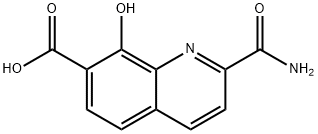 7-Quinolinecarboxylicacid,2-(aminocarbonyl)-8-hydroxy-(9CI) Structure