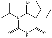 2,4(1H,3H)-Pyrimidinedione,5,5-diethyldihydro-6-imino-1-(1-methylethyl)-(9CI) Struktur