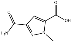 1H-Pyrazole-5-carboxylicacid,3-(aminocarbonyl)-1-methyl-(9CI) 化学構造式