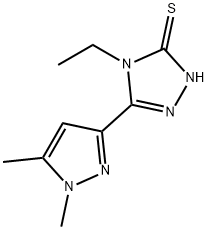 3H-1,2,4-Triazole-3-thione,5-(1,5-dimethyl-1H-pyrazol-3-yl)-4-ethyl-2,4-dihydro-(9CI) Struktur