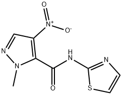 1H-Pyrazole-5-carboxamide,1-methyl-4-nitro-N-2-thiazolyl-(9CI) Structure