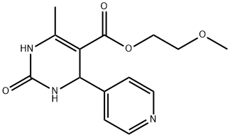 5-Pyrimidinecarboxylicacid,1,2,3,4-tetrahydro-6-methyl-2-oxo-4-(4-pyridinyl)-,2-methoxyethylester(9CI) Structure