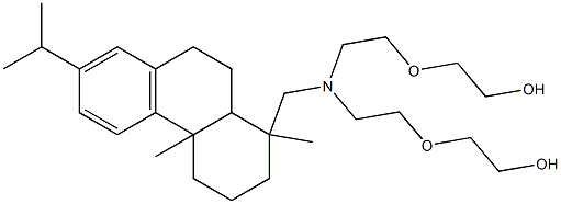 Polyethylene oxide, dehydroabietylamine polymer Struktur