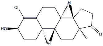 4-Chloro-4-androsten-3α-ol-17-one 化学構造式