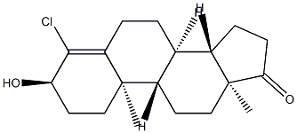 4-Chloro-4-androsten-3α-ol-17-one Structure