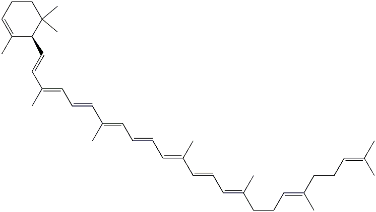 Β-玉米胡萝卜素, 514-89-6, 结构式