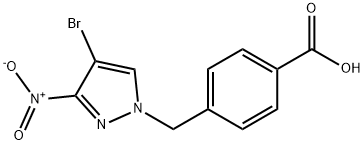 4-({4-bromo-3-nitro-1H-pyrazol-1-yl}methyl)benzoic acid Structure