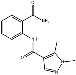 1H-Pyrazole-4-carboxamide,N-[2-(aminocarbonyl)phenyl]-1,5-dimethyl-(9CI) Struktur