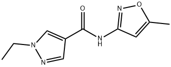 1H-Pyrazole-4-carboxamide,1-ethyl-N-(5-methyl-3-isoxazolyl)-(9CI) 结构式